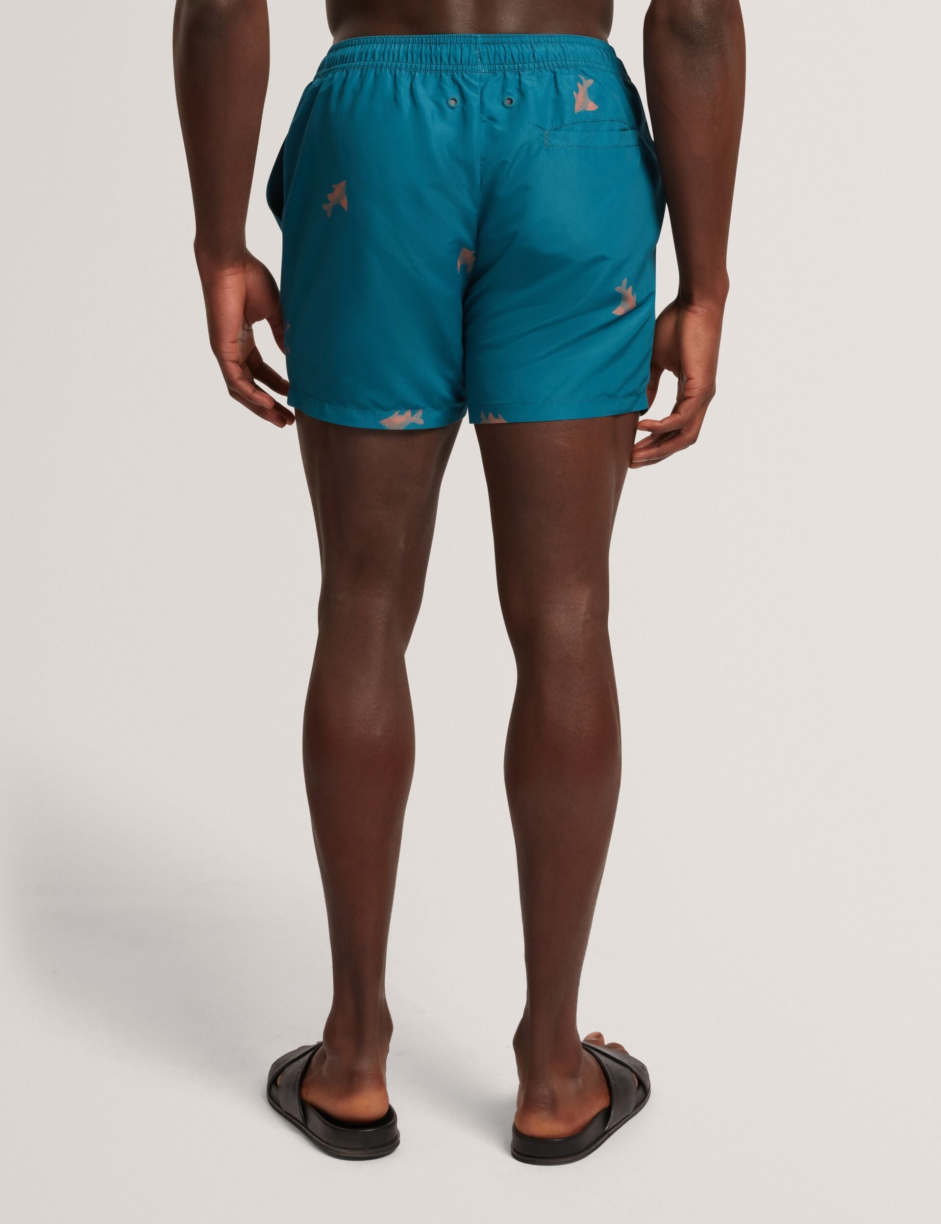 Ted Baker Brentwd Goldfish Print Drawstring Swim Shorts