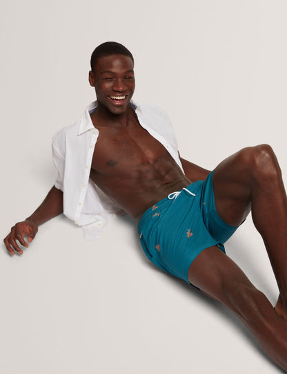 Ted Baker Brentwd Goldfish Print Drawstring Swim Shorts