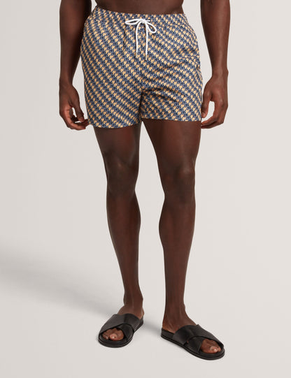 Ted Baker Glendle Goldfish Geometric Print Swim Shorts