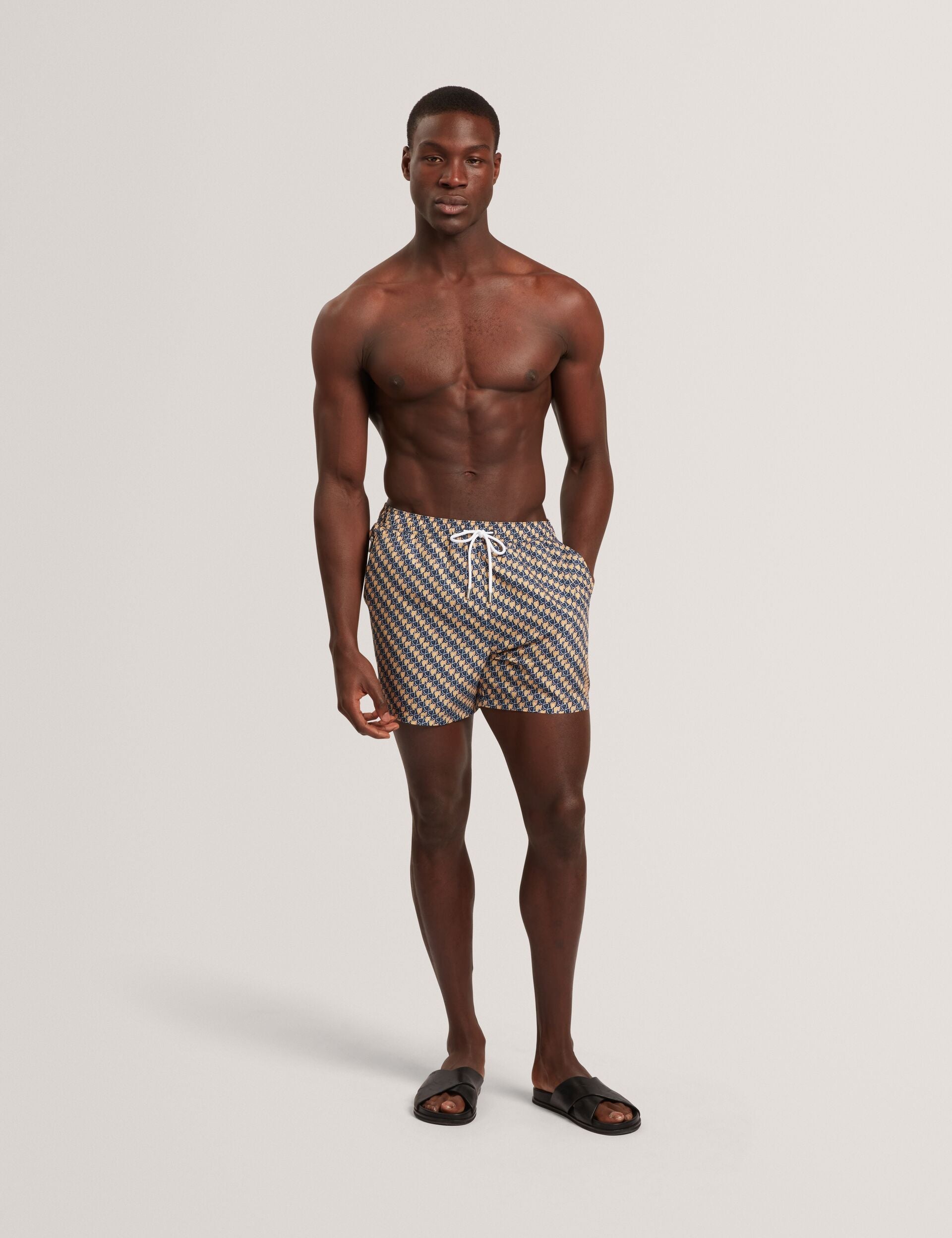 Ted Baker Glendle Goldfish Geometric Print Swim Shorts