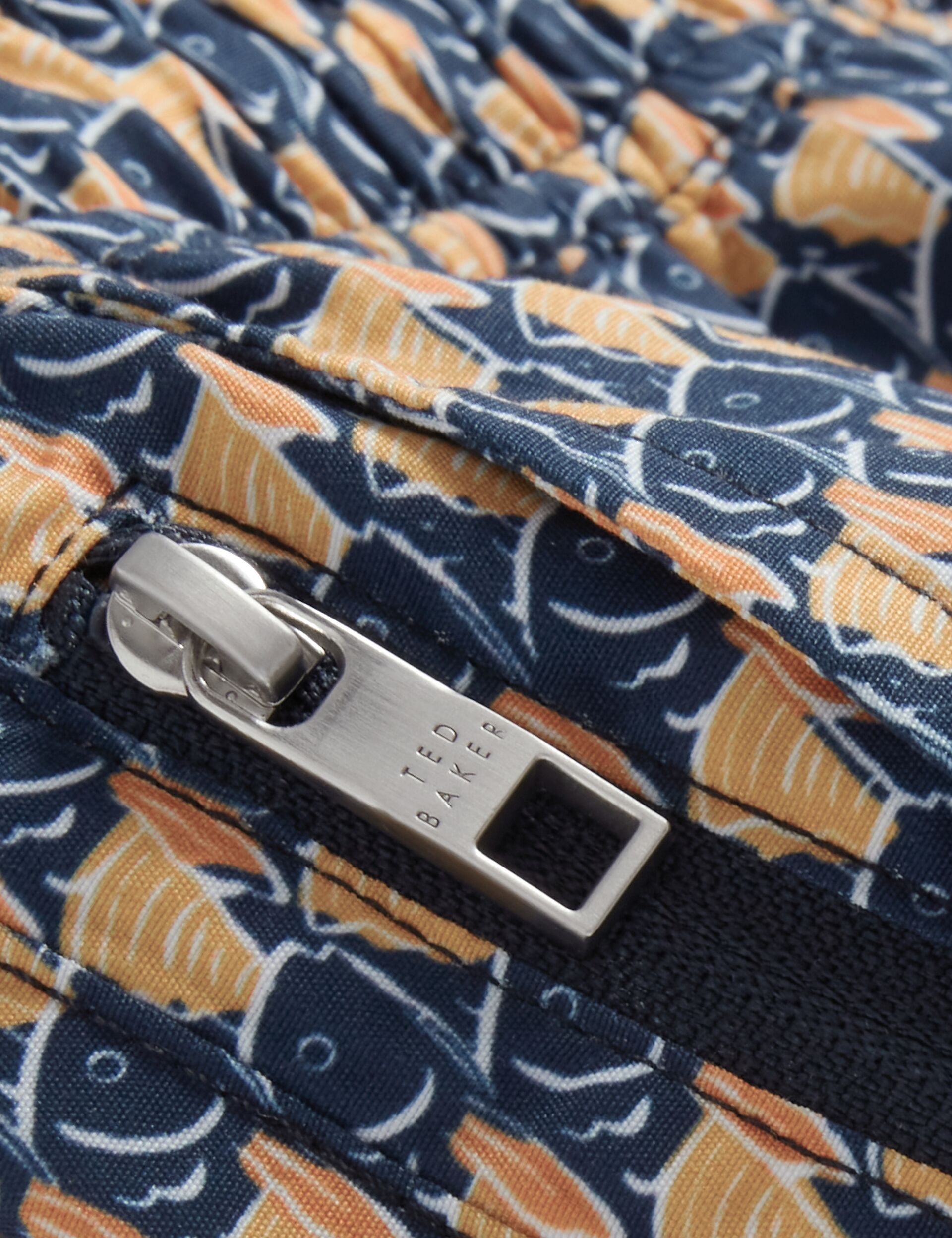 Ted Baker Glendle Goldfish Geometric Print Swim Shorts