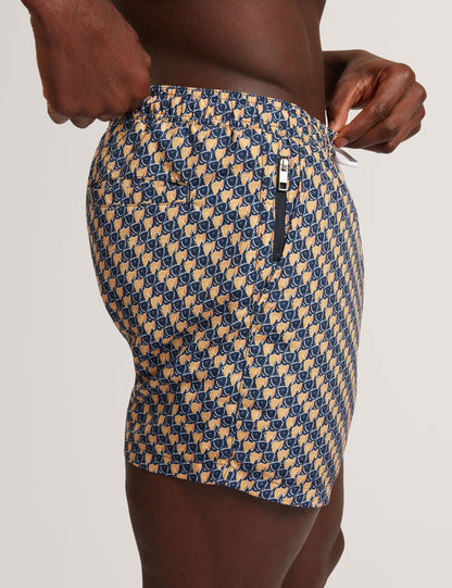 Ted Baker Glendle Goldfish Geometric Print Swim Shorts