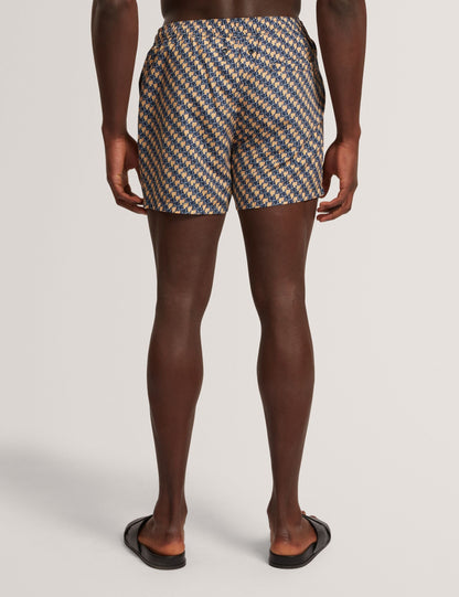Ted Baker Glendle Goldfish Geometric Print Swim Shorts