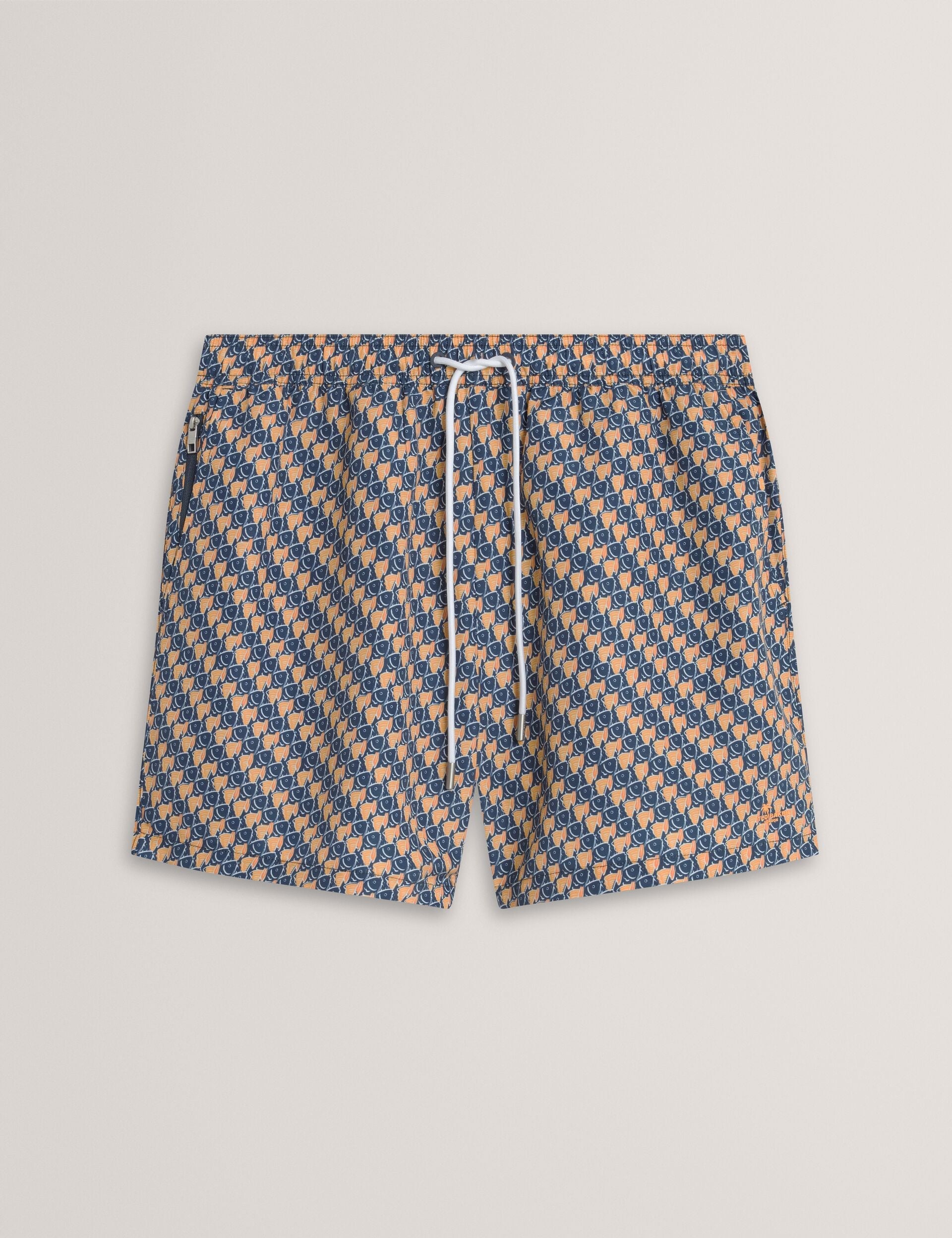Ted Baker Glendle Goldfish Geometric Print Swim Shorts
