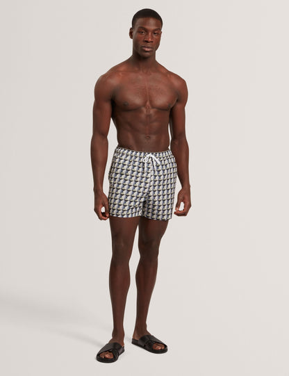 Ted Baker Belaire Retro Geo Drawstring Swim Shorts