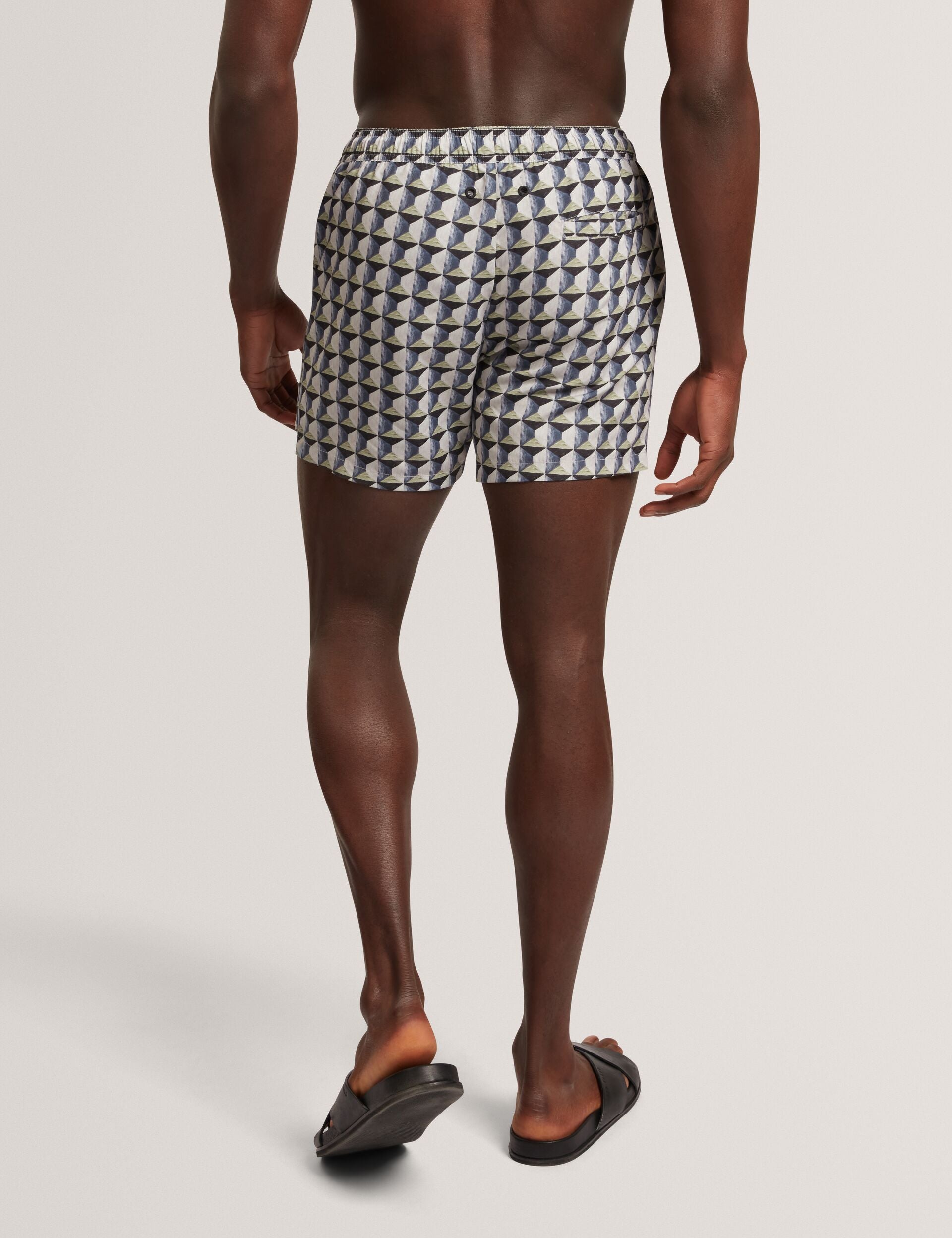 Ted Baker Belaire Retro Geo Drawstring Swim Shorts