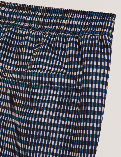 Ted Baker Compten Blurred Check Midlength Swim Shorts