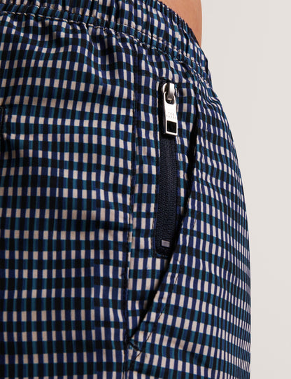 Ted Baker Compten Blurred Check Midlength Swim Shorts