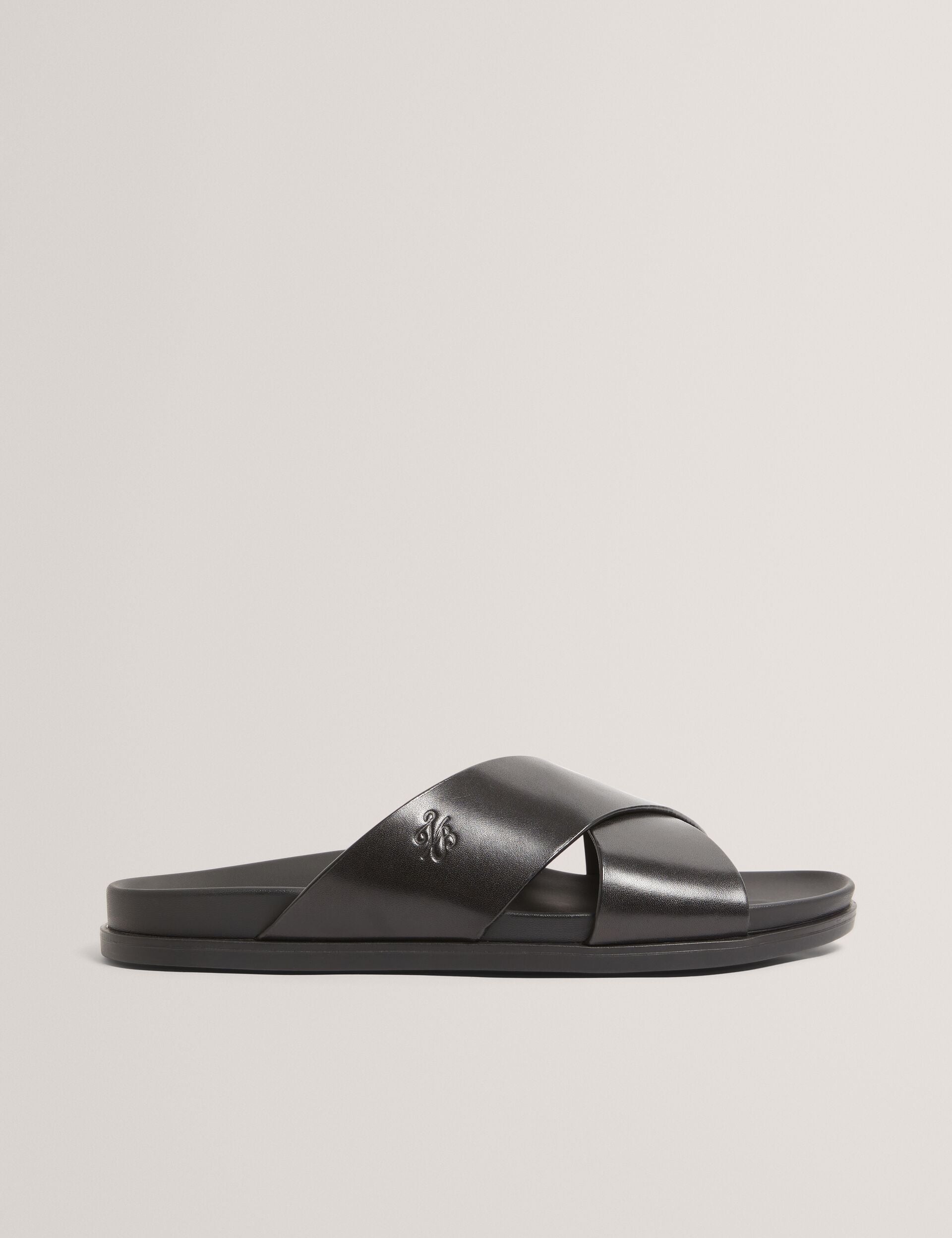 Ted Baker Terriy Leather Cross Strap Footbed Sandals