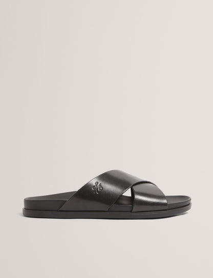 Ted Baker Terriy Leather Cross Strap Footbed Sandals