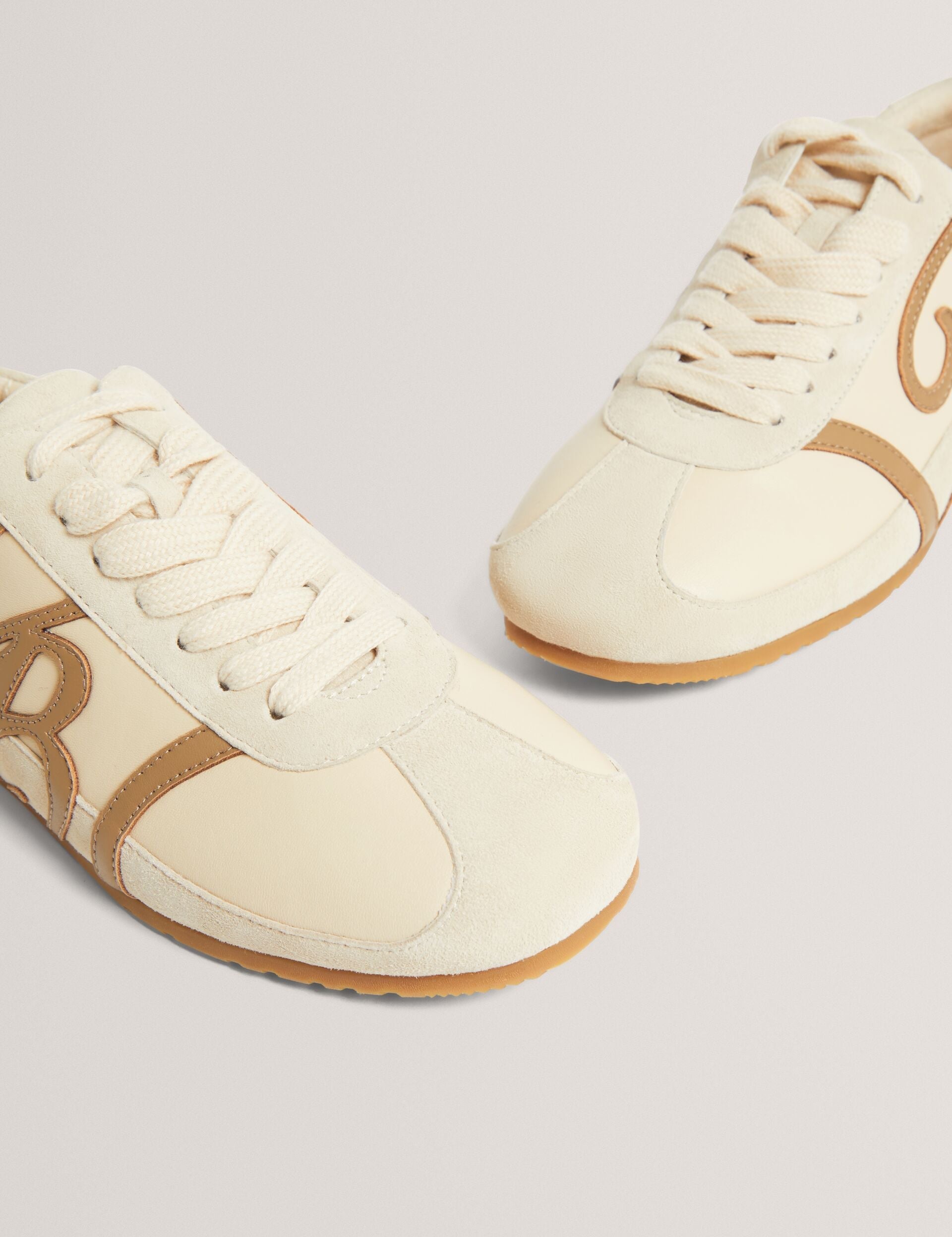 Ted Baker Tedison Script Logo Low Top Leather Trainers Women's
