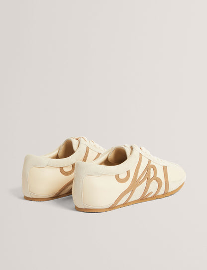 Ted Baker Tedison Script Logo Low Top Leather Trainers Women's