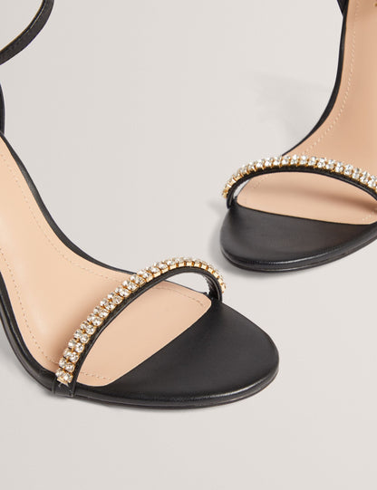 Ted Baker Laiilah Crystal Strap Stiletto Heel Sandals Women's