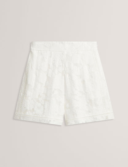 Ted Baker Faena Floral Texture Highwaisted Woven Shorts Women's