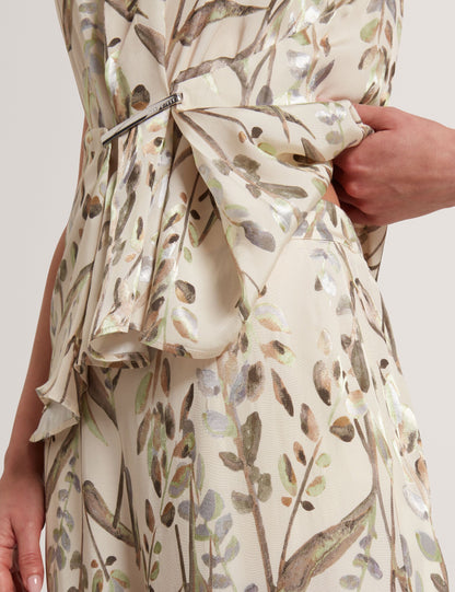 Ted Baker Susski Jacquard Leaf Wide Leg Trousers Women's