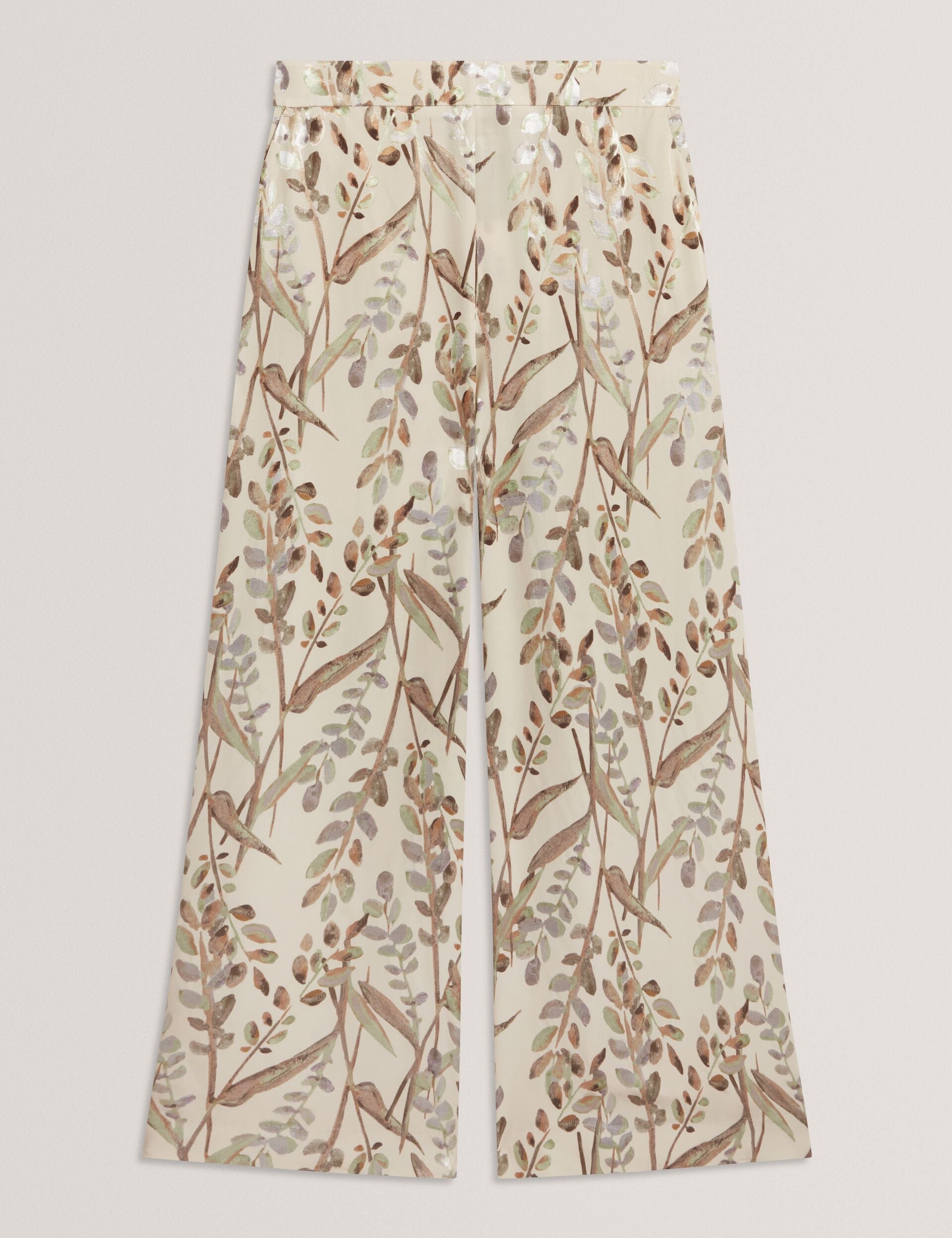 Ted Baker Susski Jacquard Leaf Wide Leg Trousers Women's