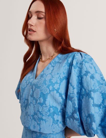 Ted Baker Limana Burnout Floral Puff Sleeve Top Women's