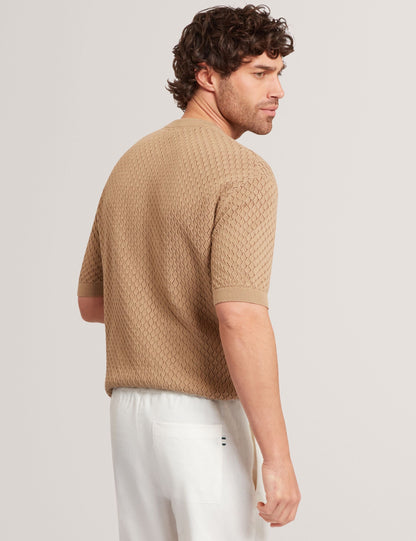 Ted Baker Ferriss Diamond Crochet Knit Cotton Tshirt