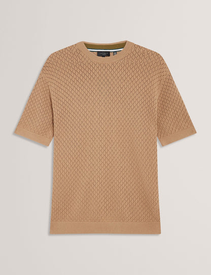 Ted Baker Ferriss Diamond Crochet Knit Cotton Tshirt