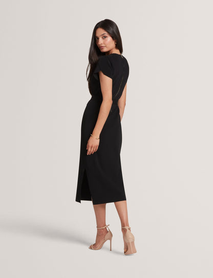 Ted Baker Juliany Tulip Sleeve Belted Knit Midi Dress Women's