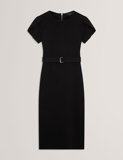 Ted Baker Juliany Tulip Sleeve Belted Knit Midi Dress Women's
