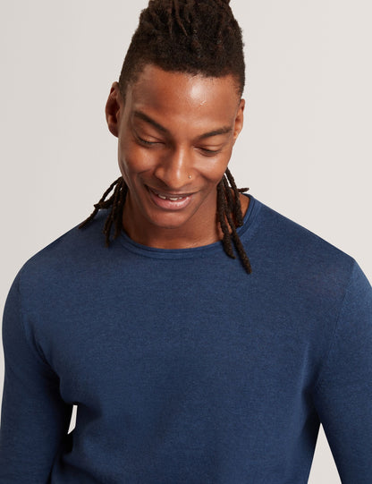 Ted Baker Yaen Rolled Edge Linen Blend Crew Neck Jumper