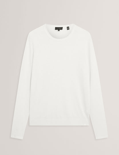 Ted Baker Yaen Rolled Edge Linen Blend Crew Neck Jumper