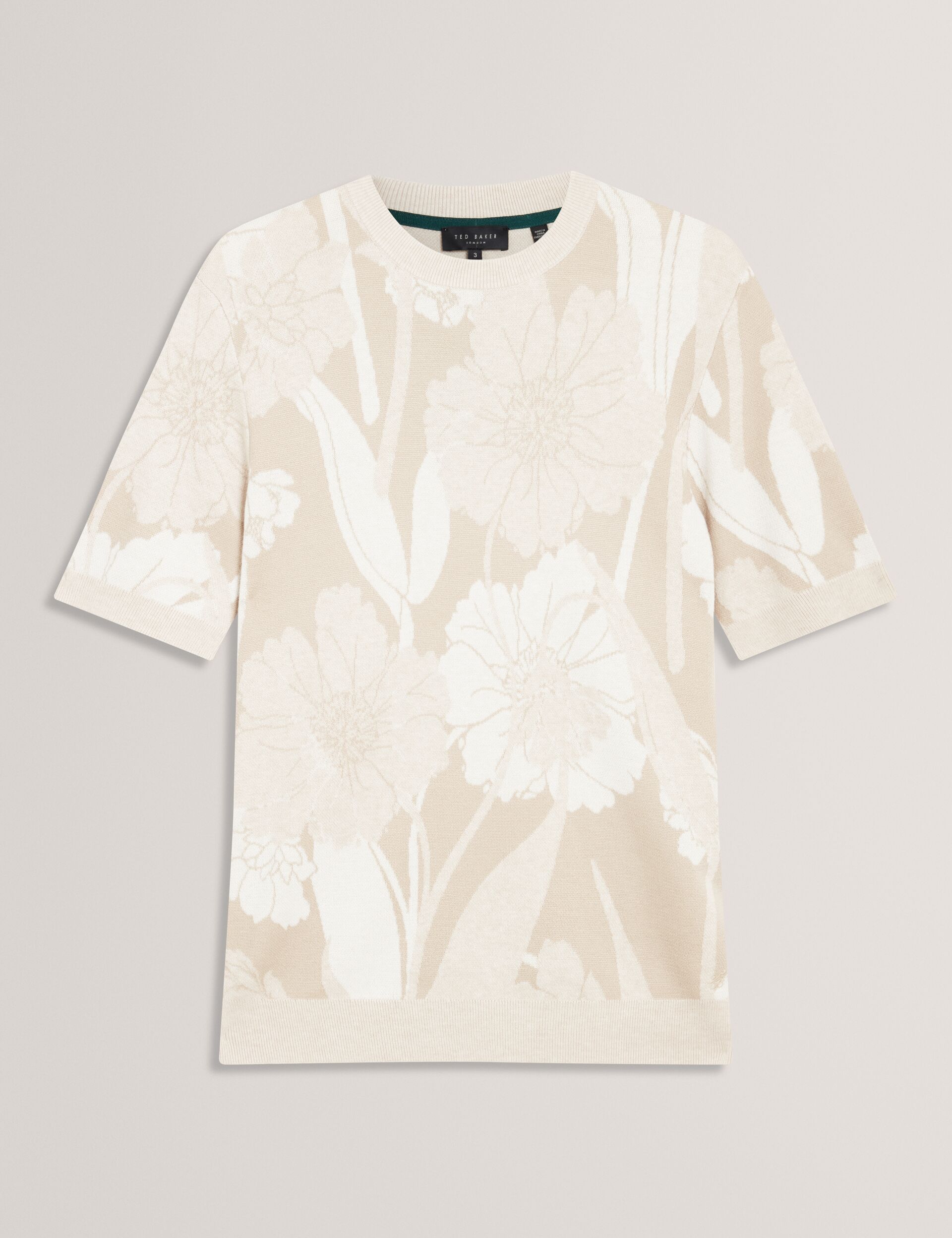Ted Baker Baryn Jacquard Botanical Wool Blend Tshirt