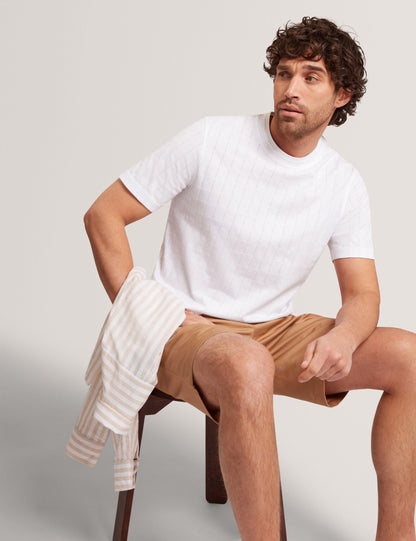 Ted Baker Heminwy Jacquard Textured Grid Cotton Tshirt