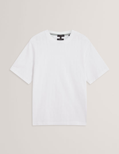Ted Baker Heminwy Jacquard Textured Grid Cotton Tshirt
