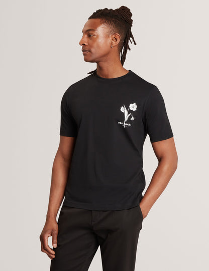 Ted Baker Cahel Floral Logo Graphic Cotton Tshirt