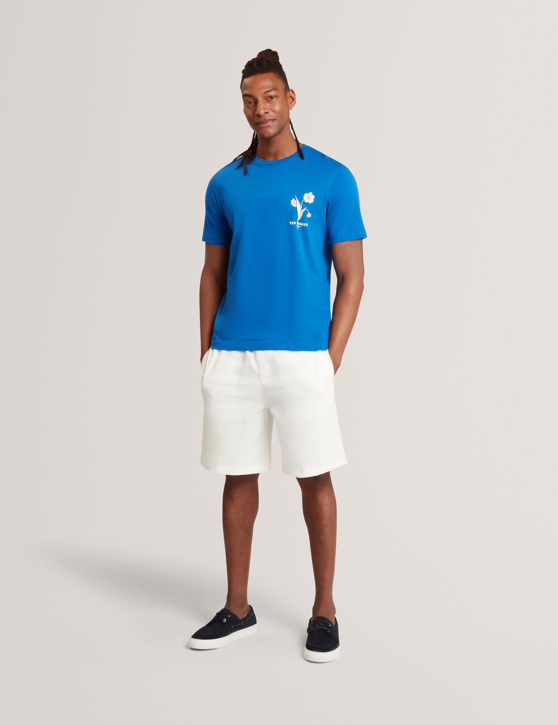 Ted Baker Cahel Floral Logo Graphic Cotton Tshirt