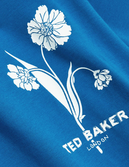 Ted Baker Cahel Floral Logo Graphic Cotton Tshirt