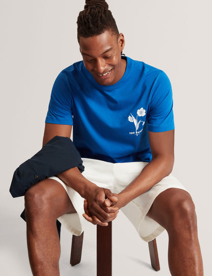 Ted Baker Cahel Floral Logo Graphic Cotton Tshirt