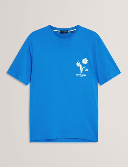 Ted Baker Cahel Floral Logo Graphic Cotton Tshirt