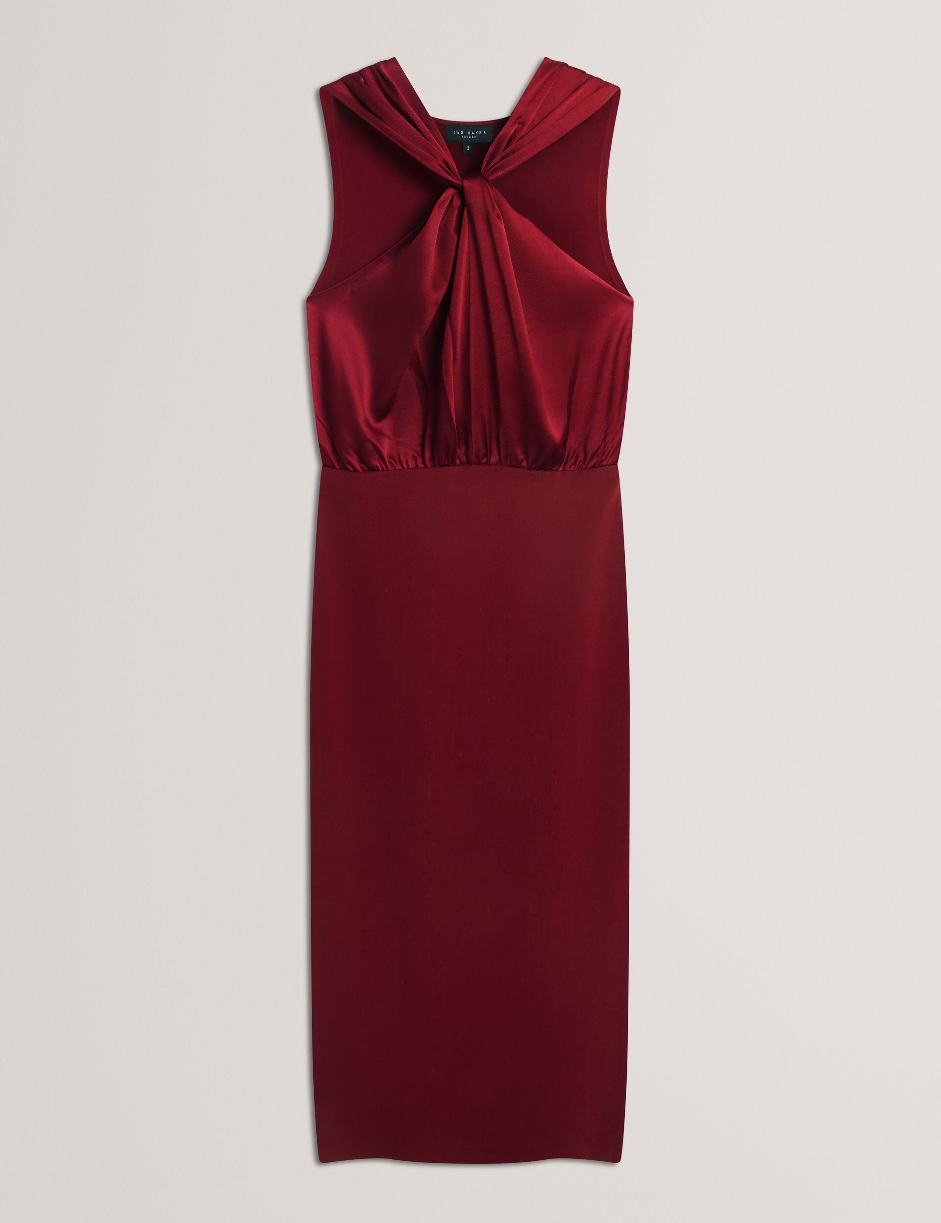 Ted Baker Mellana Twist Neck Sleeveless Knit Midi Dress Women's