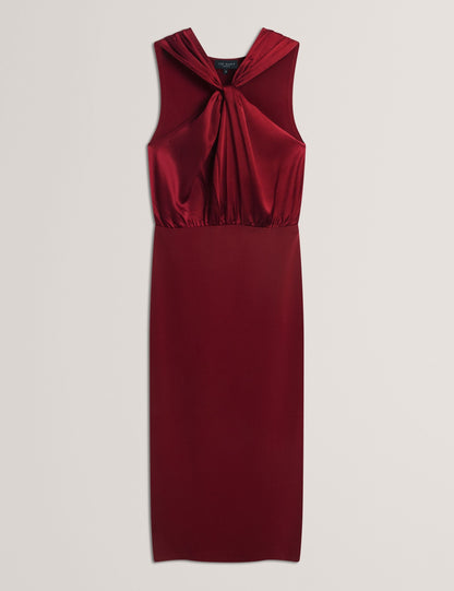 Ted Baker Mellana Twist Neck Sleeveless Knit Midi Dress Women's