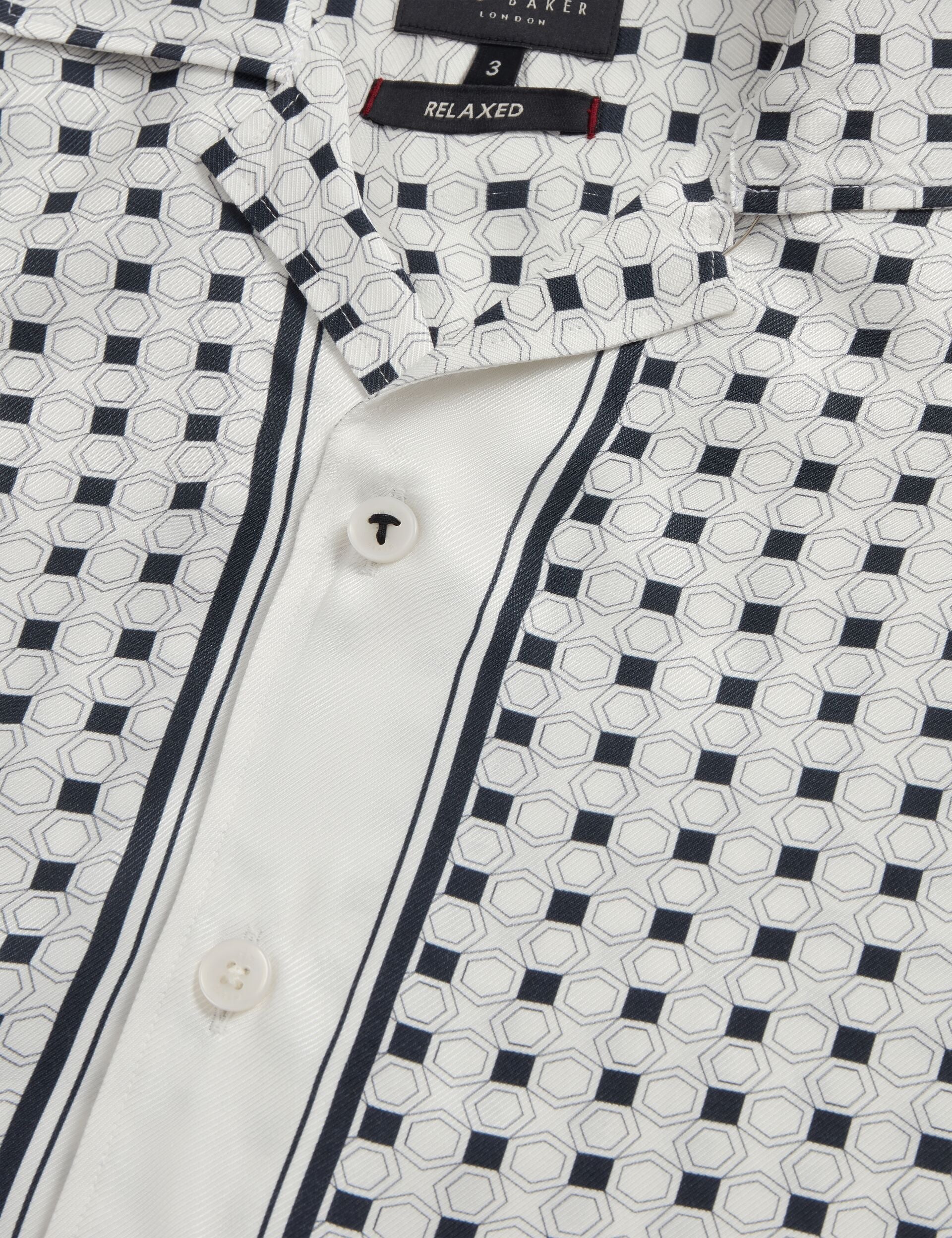 Ted Baker Ferran Border Print Short Sleeve Resort Shirt