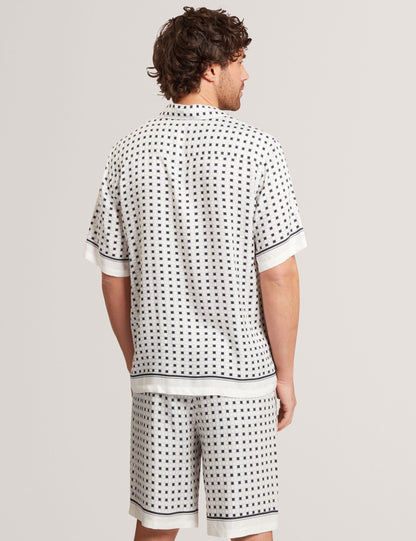 Ted Baker Ferran Border Print Short Sleeve Resort Shirt