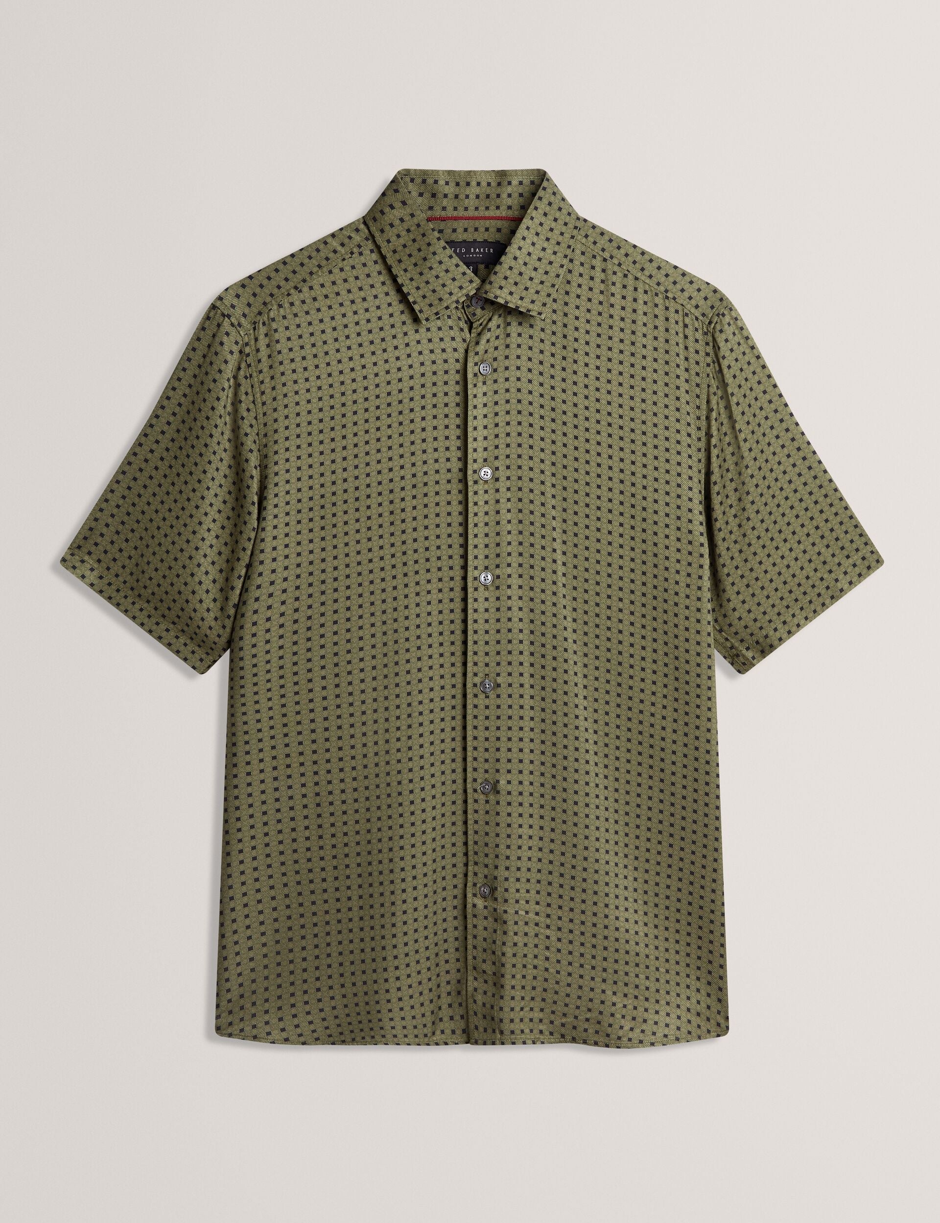 Ted Baker Allistr Geometric Tile Print Short Sleeve Shirt