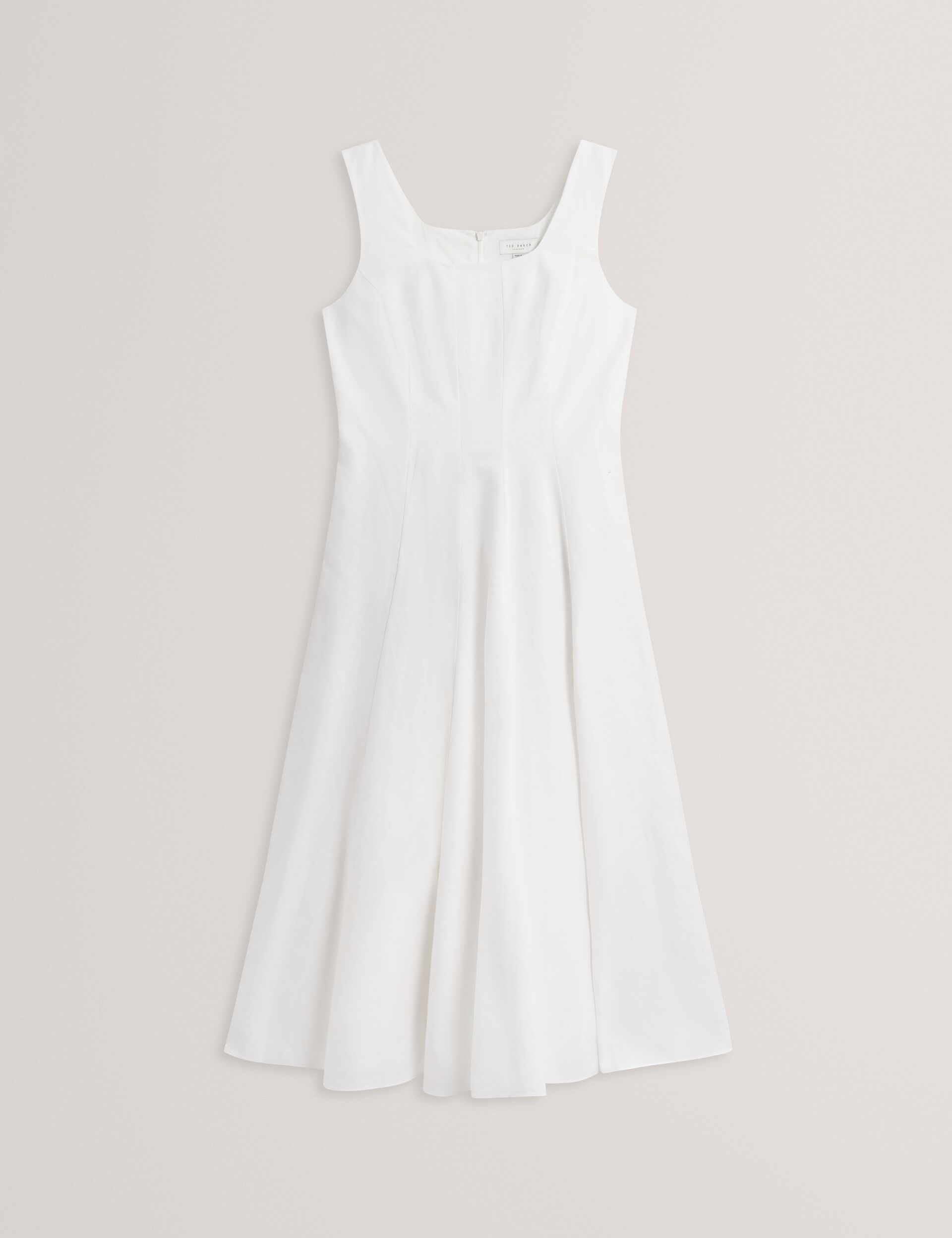 Ted Baker Addisa Linen Cotton Panelled Sleeveless Midi Dress Women's