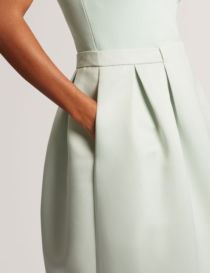 Ted Baker Verlene Sleeveless Knit Satin Tulip Midi Dress Women's