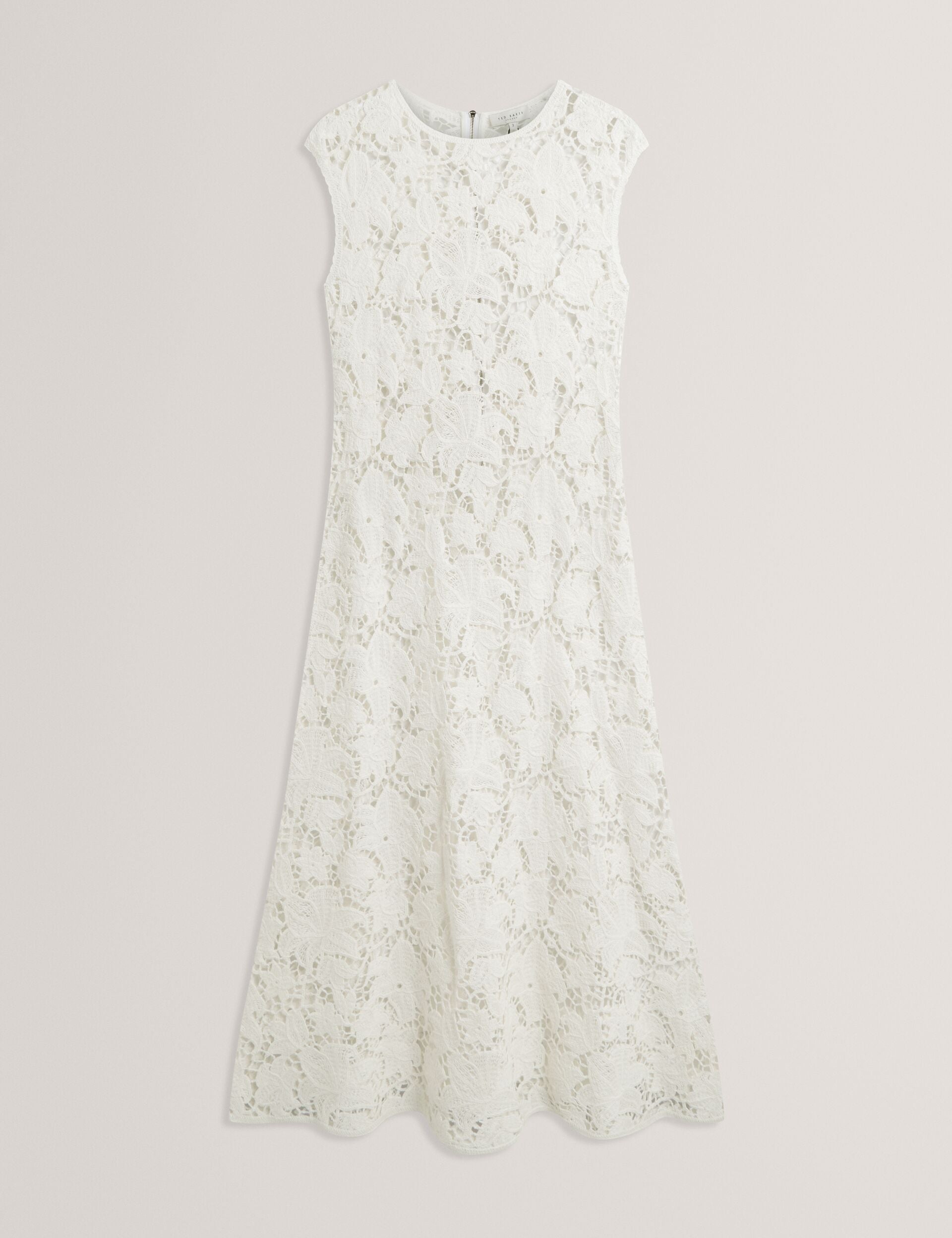 Ted Baker Zinha Crochet Lace Sleeveless Aline Midi Dress Women's