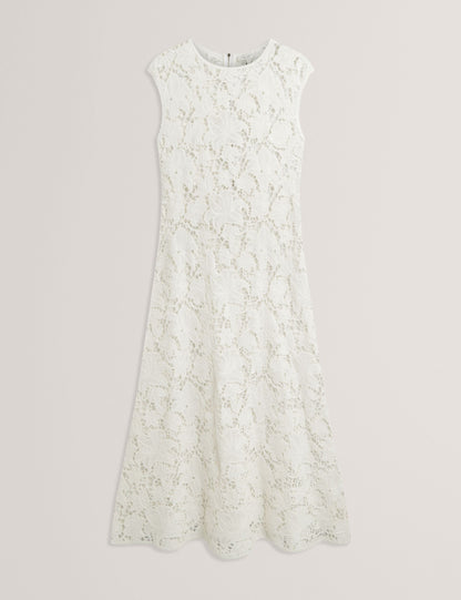Ted Baker Zinha Crochet Lace Sleeveless Aline Midi Dress Women's