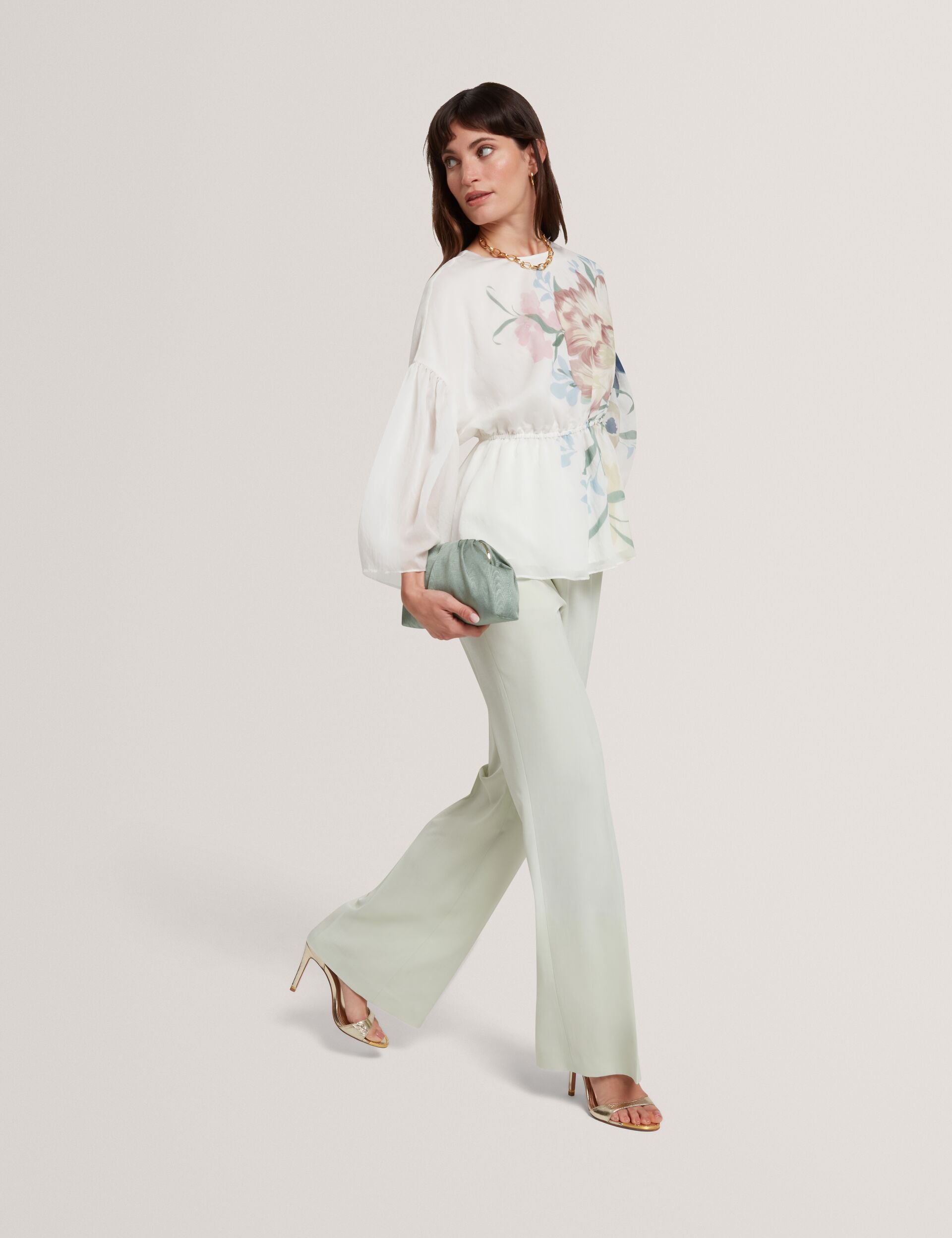 Ted Baker Bridat Woven Kick Flare Tailored Suit Trousers Women's