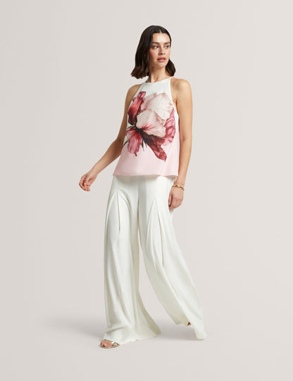 Ted Baker Brosa Floral Placement Print Halterneck Top Women's