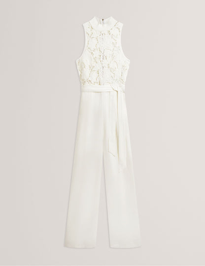 Ted Baker Calanta Crochet Lace Top Wide Leg Jumpsuit Women's