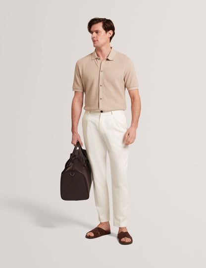 Ted Baker Connyr Textured Knit Buttonthrough Polo Shirt