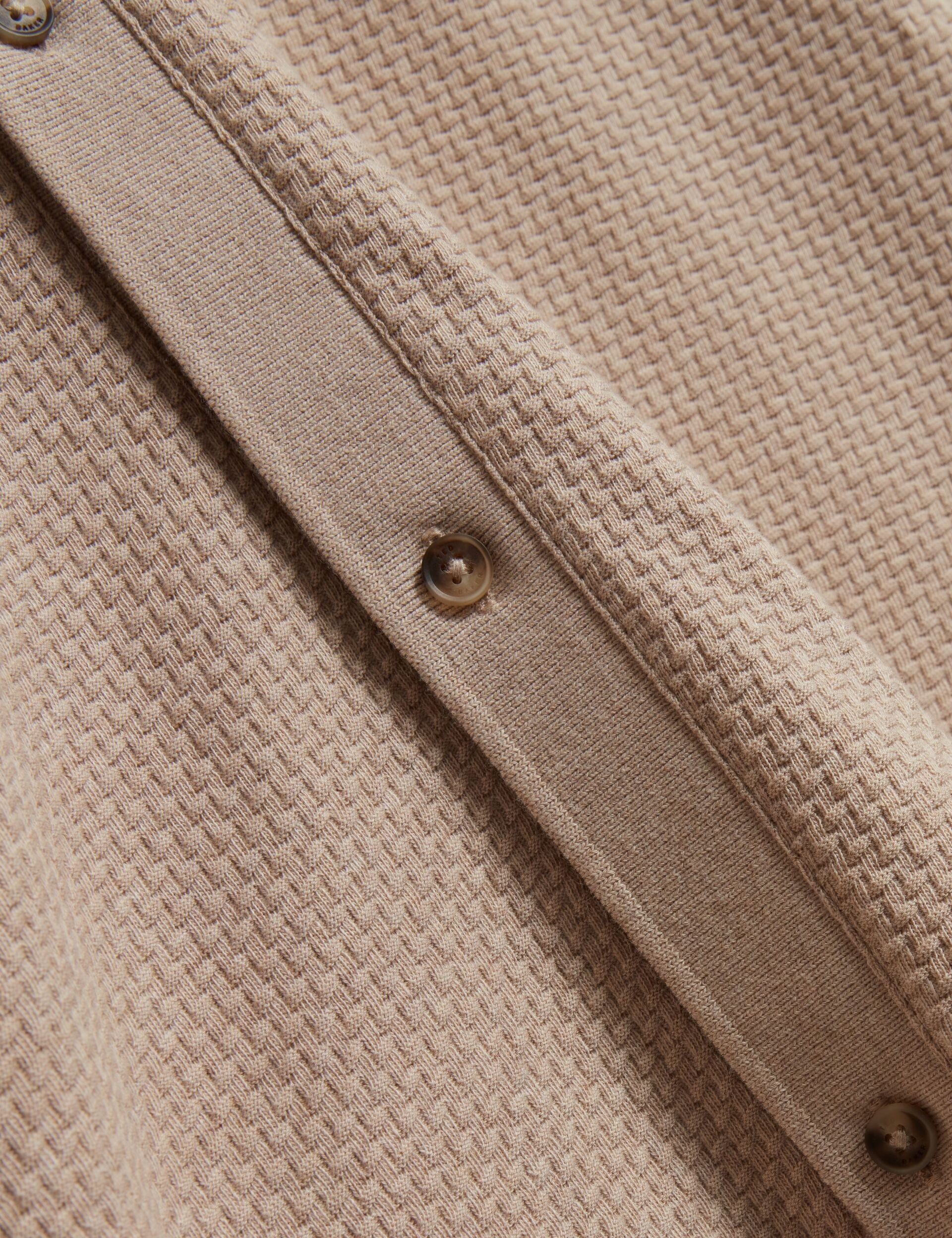 Ted Baker Connyr Textured Knit Buttonthrough Polo Shirt