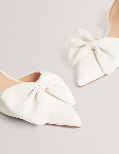 Ted Baker Soufiya Bow Detail Grosgrain Kitten Heel Shoes Women's